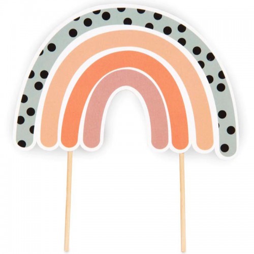 Topo Bolo Arco-Íris Boho